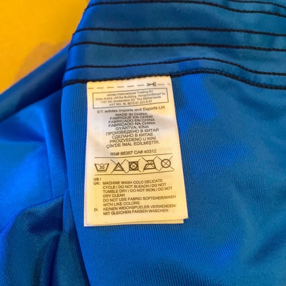 Adidas men's jersey soccer style Royal blue & black climacool fabric XL - Picture 4 of 5